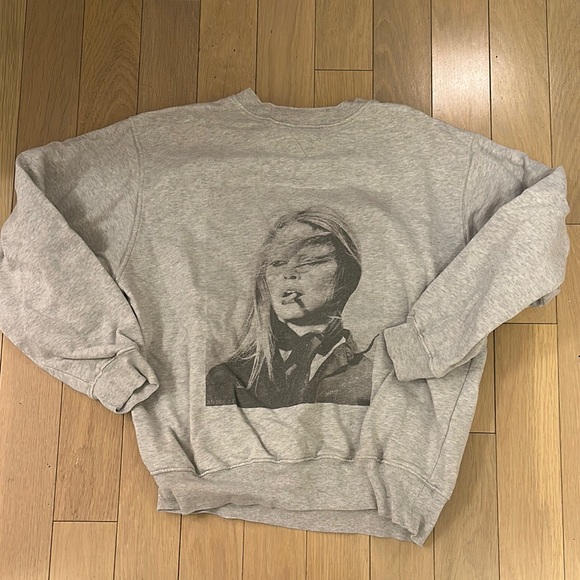 Anine Bing Gray Crewneck Sweater with Graphic - Picture 2 of 5
